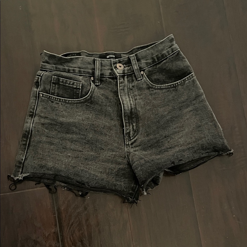 Cotton On Dark Gray Jean Shorts - Picture 1 of 3
